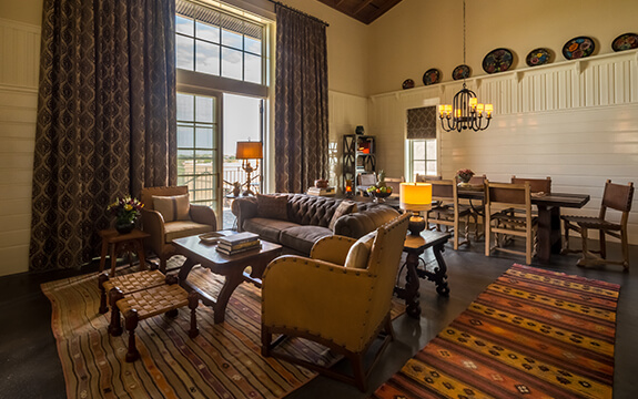 living room of Hotel Emma's Otto suite option.
